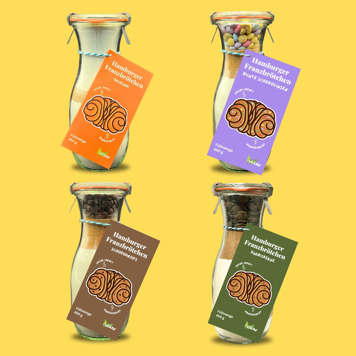 Hamburger Franzbrötchen Backmischungen 4er Set